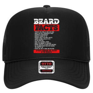 Beard Facts Beard Lover High Crown Mesh Back Trucker Hat