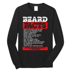 Beard Facts Beard Lover Long Sleeve Shirt