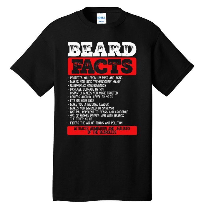 Beard Facts Beard Lover Tall T-Shirt