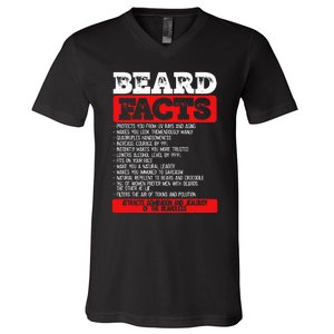 Beard Facts Beard Lover V-Neck T-Shirt