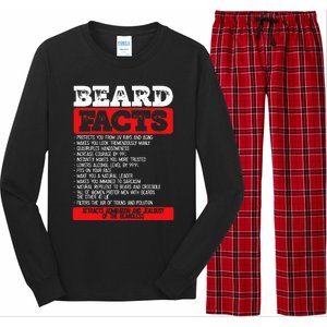 Beard Facts Beard Lover Long Sleeve Pajama Set