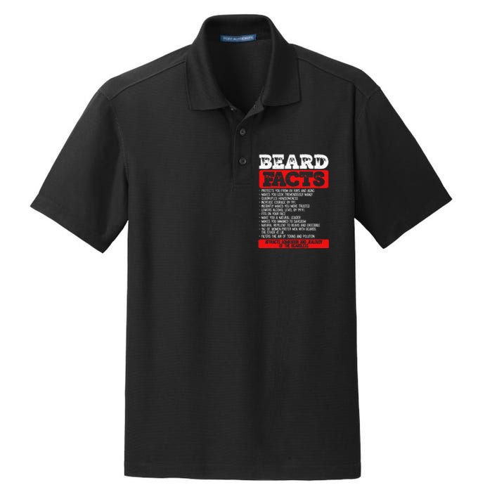 Beard Facts Beard Lover Dry Zone Grid Polo