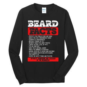 Beard Facts Beard Lover Tall Long Sleeve T-Shirt