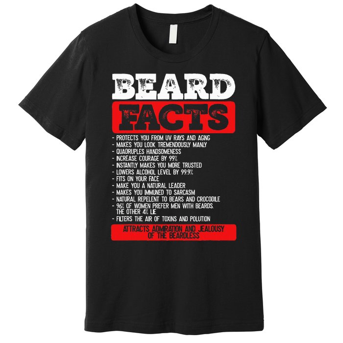 Beard Facts Beard Lover Premium T-Shirt