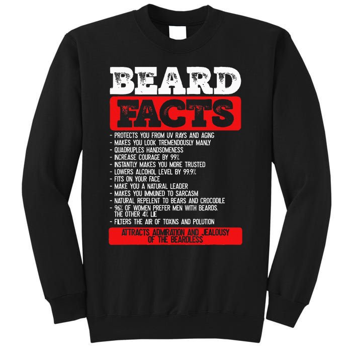 Beard Facts Beard Lover Tall Sweatshirt