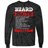 Beard Facts Beard Lover Tie-Dye Long Sleeve Shirt