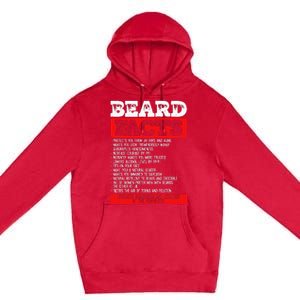 Beard Facts Beard Lover Premium Pullover Hoodie