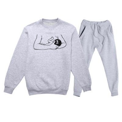 Breast Feeding Premium Crewneck Sweatsuit Set