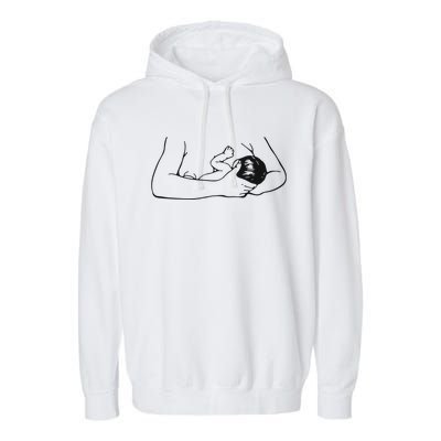 Breast Feeding Garment-Dyed Fleece Hoodie