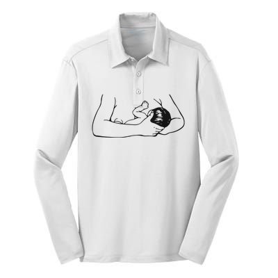 Breast Feeding Silk Touch Performance Long Sleeve Polo