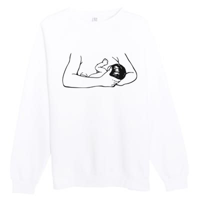 Breast Feeding Premium Crewneck Sweatshirt