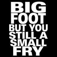 Big Foot But You Still A Small Fry Flexfit Unipanel Trucker Cap