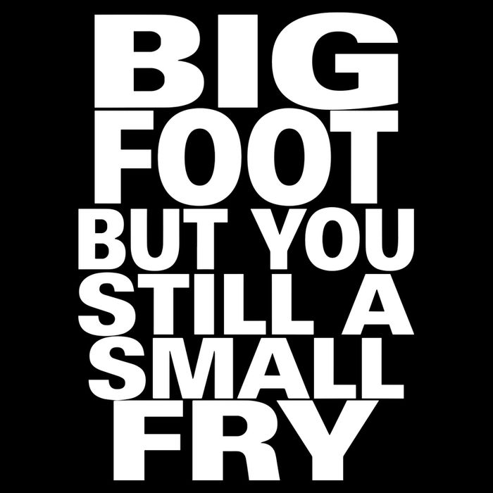 Big Foot But You Still A Small Fry Flexfit Unipanel Trucker Cap