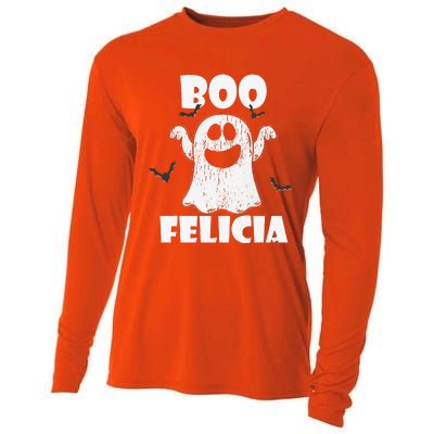 Bye Felicia BOO FELICIA Funny Halloween Ghost Cooling Performance Long Sleeve Crew