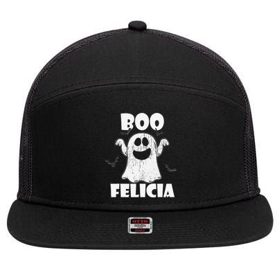 Bye Felicia BOO FELICIA Funny Halloween Ghost 7 Panel Mesh Trucker Snapback Hat