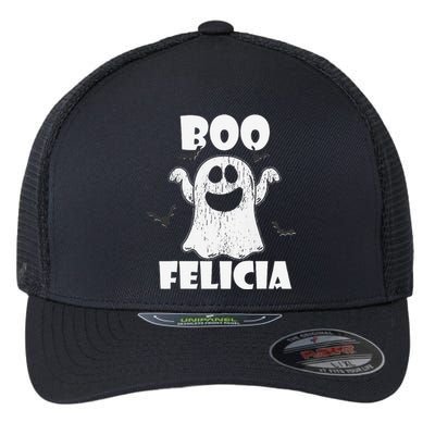 Bye Felicia BOO FELICIA Funny Halloween Ghost Flexfit Unipanel Trucker Cap