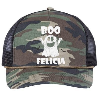 Bye Felicia BOO FELICIA Funny Halloween Ghost Retro Rope Trucker Hat Cap