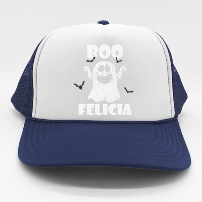 Bye Felicia BOO FELICIA Funny Halloween Ghost Trucker Hat