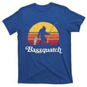 Bassquatch! Funny Bigfoot Fishing Outdoor Retro Funny Gift Gift T-Shirt