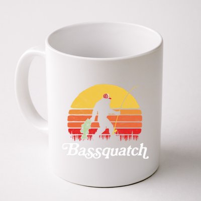 Bassquatch! Funny Bigfoot Fishing Outdoor Retro Funny Gift Gift Coffee Mug