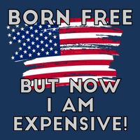 Born Free But Now I Am Expensive Funny Flatbill Hat
