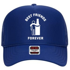 Best Friends Beer And I Beer Alcohol Party High Crown Mesh Back Trucker Hat