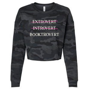 Booktrovert Funny Book Lover Reading Enthusiast Great Gift Cropped Pullover Crew