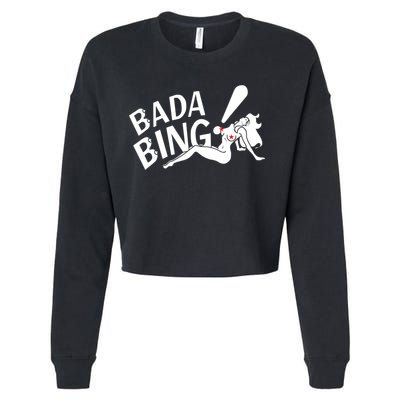 Bada Funny Bings Men's For Men Women Cropped Pullover Crew