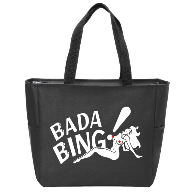 Bada Funny Bings Men's For Men Women Zip Tote Bag