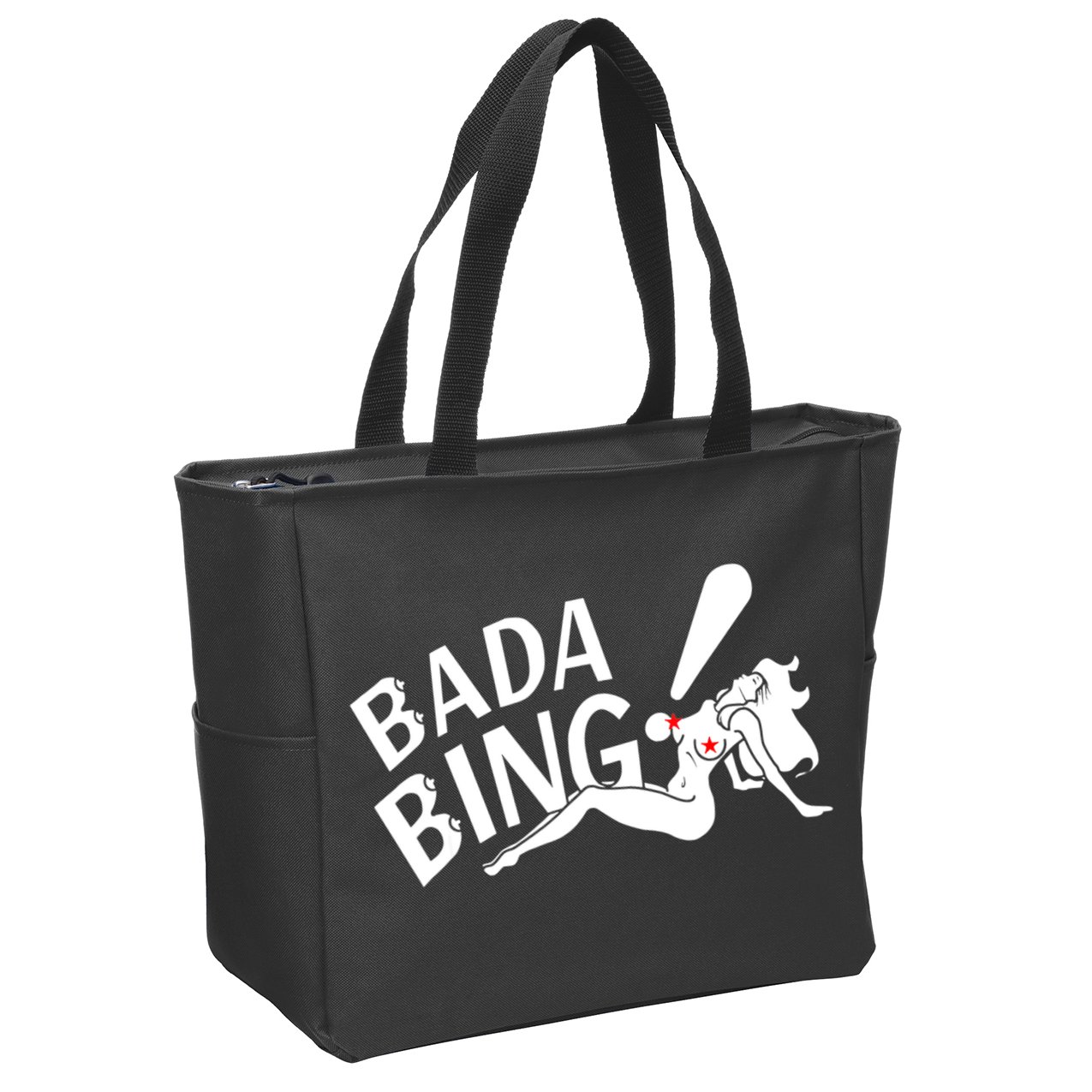 Bada Funny Bings Men's For Men Women Zip Tote Bag