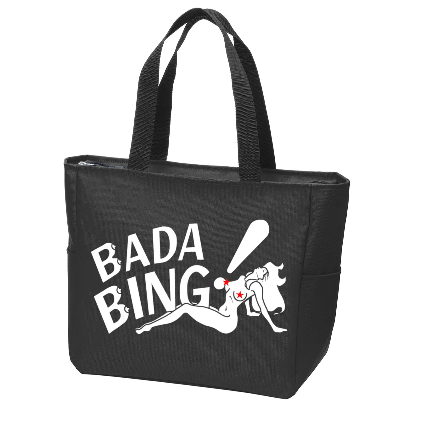 Bada Funny Bings Men's For Men Women Zip Tote Bag