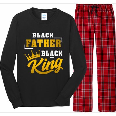 Black Father Black King African American Dad Fathers Day Premium Long Sleeve Pajama Set