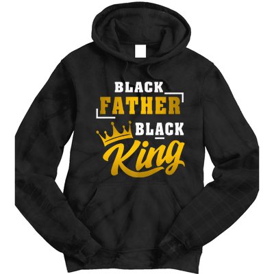 Black Father Black King African American Dad Fathers Day Premium Tie Dye Hoodie