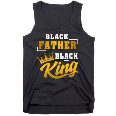 Black Father Black King African American Dad Fathers Day Premium Tank Top