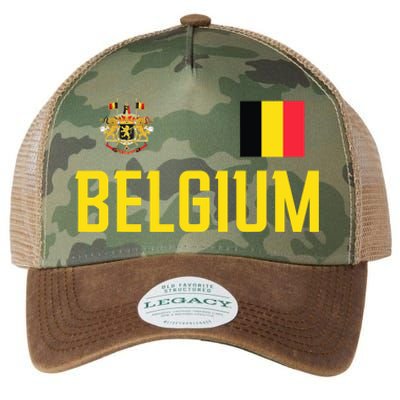 Belgium Flag Belgie Football Soccer Fan Legacy Tie Dye Trucker Hat