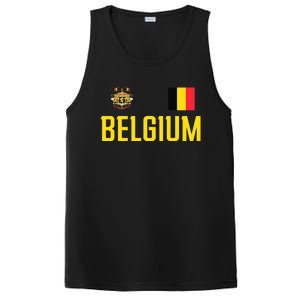 Belgium Flag Belgie Football Soccer Fan PosiCharge Competitor Tank