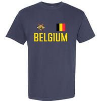 Belgium Flag Belgie Football Soccer Fan Garment-Dyed Heavyweight T-Shirt