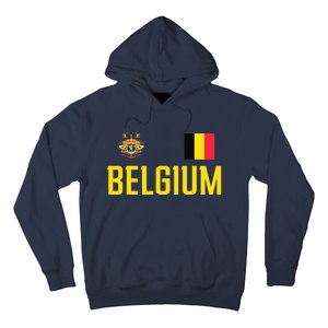 Belgium Flag Belgie Football Soccer Fan Hoodie