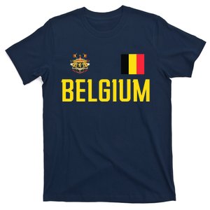 Belgium Flag Belgie Football Soccer Fan T-Shirt