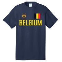 Belgium Flag Belgie Football Soccer Fan Tall T-Shirt