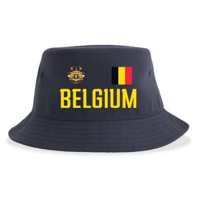 Belgium Flag Belgie Football Soccer Fan Sustainable Bucket Hat