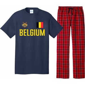 Belgium Flag Belgie Football Soccer Fan Pajama Set