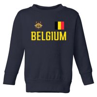 Belgium Flag Belgie Football Soccer Fan Toddler Sweatshirt