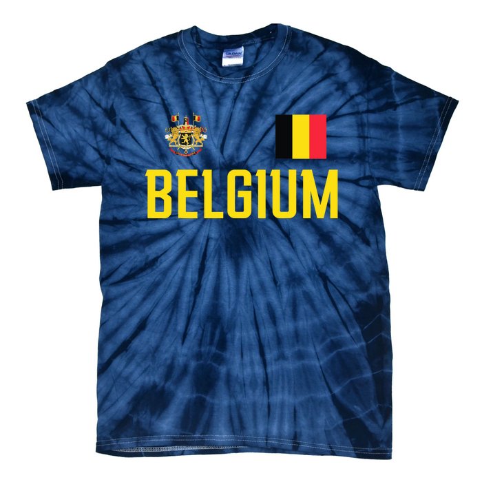 Belgium Flag Belgie Football Soccer Fan Tie-Dye T-Shirt