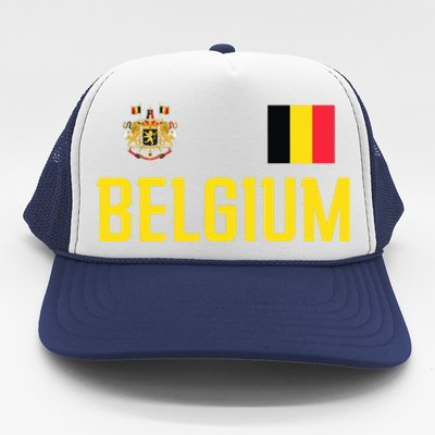 Belgium Flag Belgie Football Soccer Fan Trucker Hat