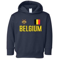 Belgium Flag Belgie Football Soccer Fan Toddler Hoodie