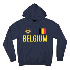 Belgium Flag Belgie Football Soccer Fan Tall Hoodie