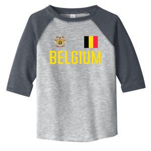 Belgium Flag Belgie Football Soccer Fan Toddler Fine Jersey T-Shirt