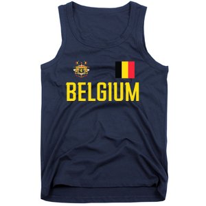 Belgium Flag Belgie Football Soccer Fan Tank Top