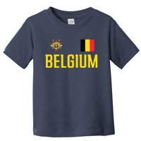 Belgium Flag Belgie Football Soccer Fan Toddler T-Shirt